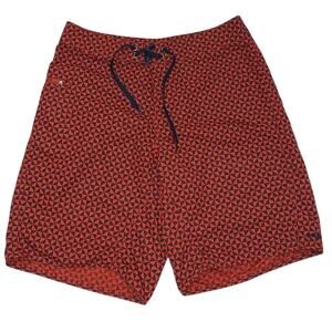 Patagonia Geometric Print Board Shorts Surf Swim Trunks Size 33 Nylon Beach